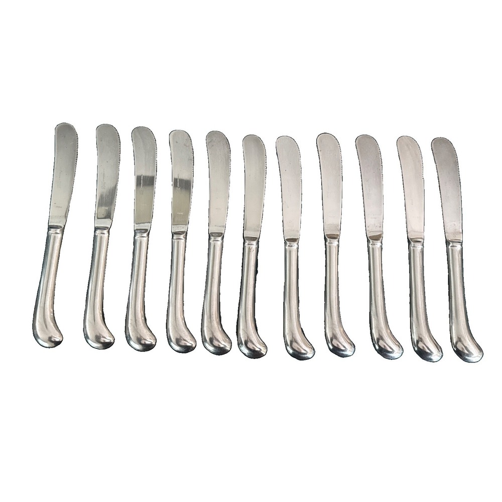 Ekco COLONIAL RICHMOND Korea Stainless Satin Pistol Dinner Knives 9" set of 11